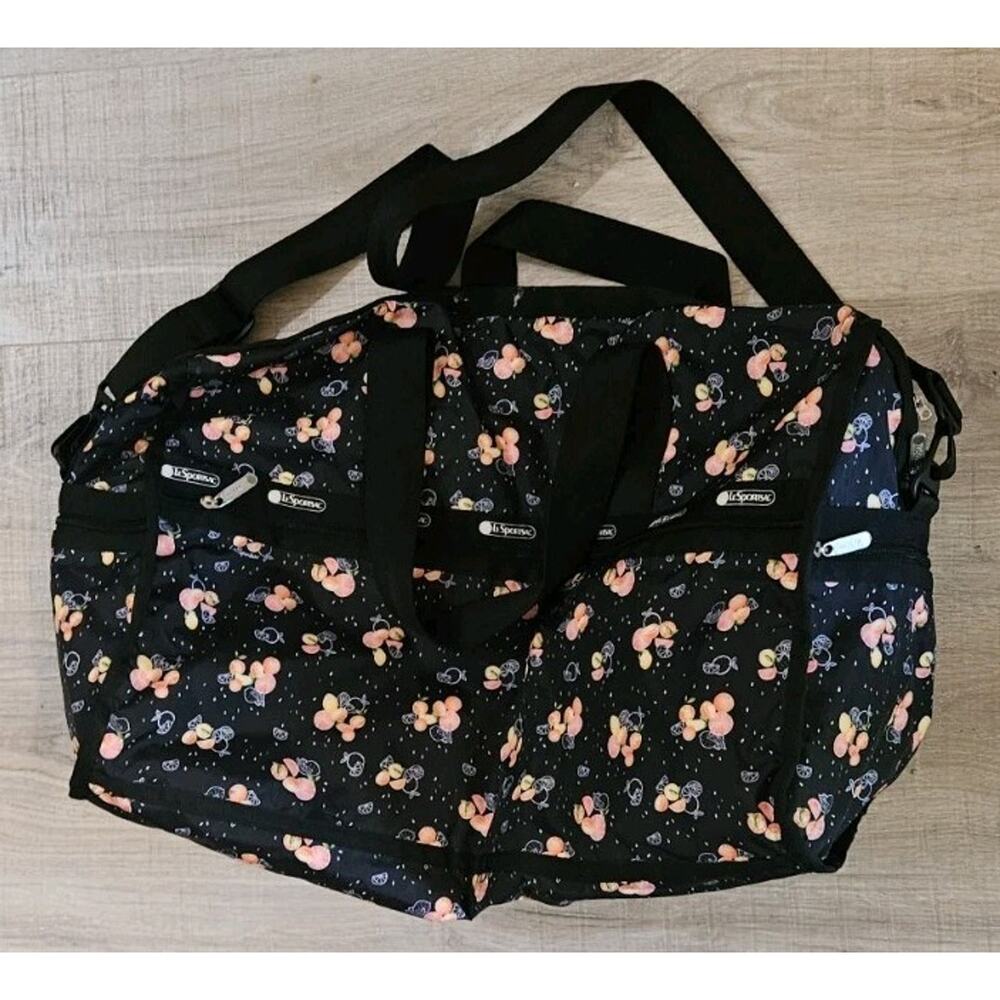 Lesportsac Deluxe Large Weekender Citrus Breeze Print Duffel Bag Travel